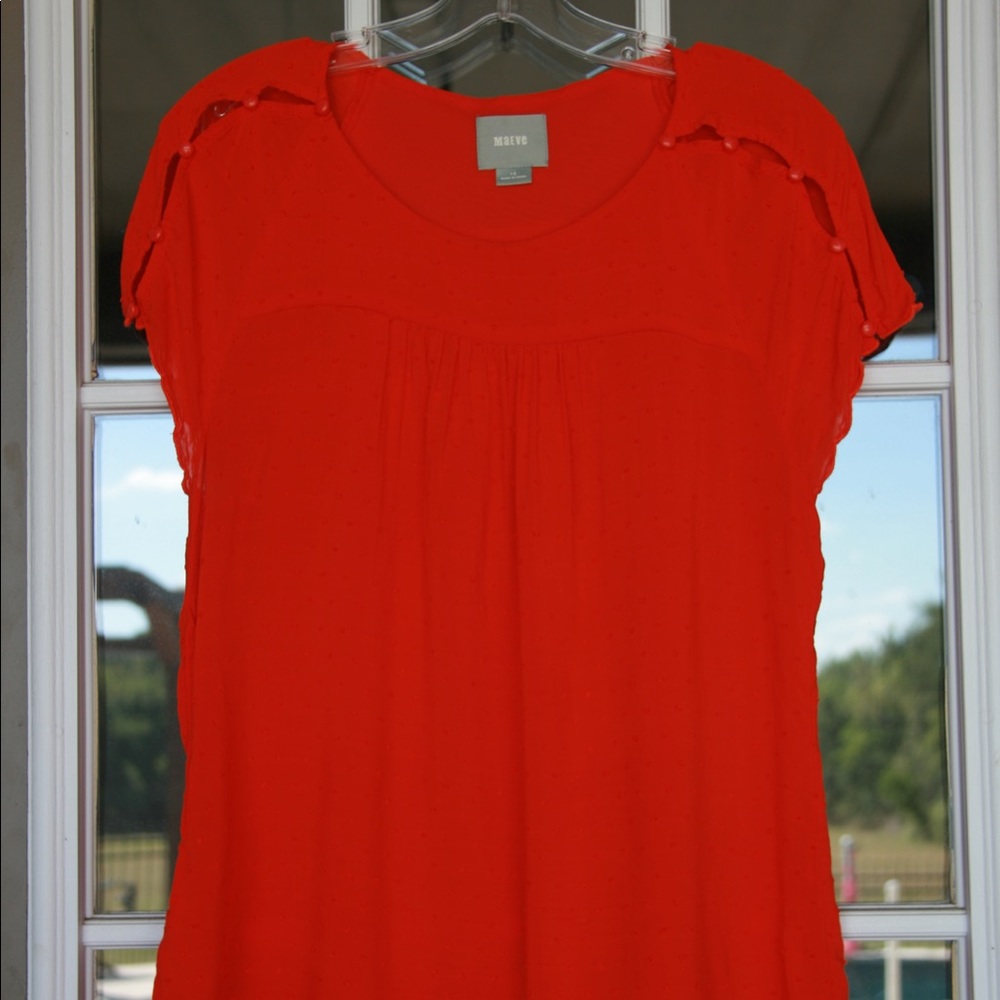 Anthropologie Orange Blouse
